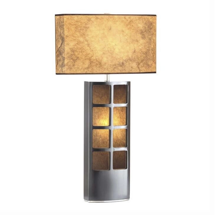 Ventana 32 inch 100.00 watt Espresso and Brushed Nickel Table Lamp Portable Light