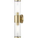 Banca 2 Light 4 inch Antique Brass ADA Vanity Sconce Wall Light