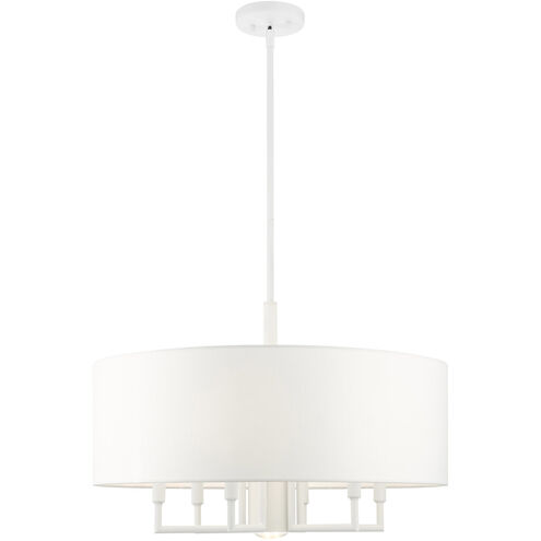 Meridian 7 Light 24 inch White Pendant Chandelier Ceiling Light
