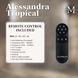 Atlas Alessandra Tropical 48 inch Matte Black with Light Pink Blades Ceiling Fan