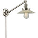 Halophane 21 inch 3.50 watt Polished Nickel Swing Arm Wall Light, Franklin Restoration
