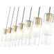 Alton 7 Light 54 inch Modern Gold Linear Chandelier Ceiling Light