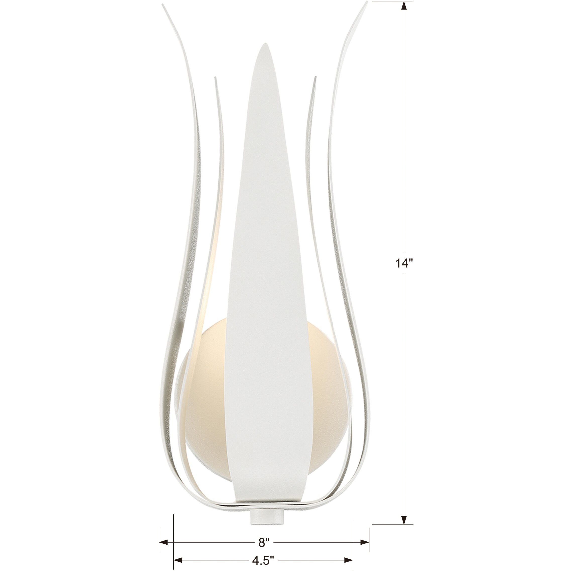 Broche Bath Sconce Wall Light in Matte White