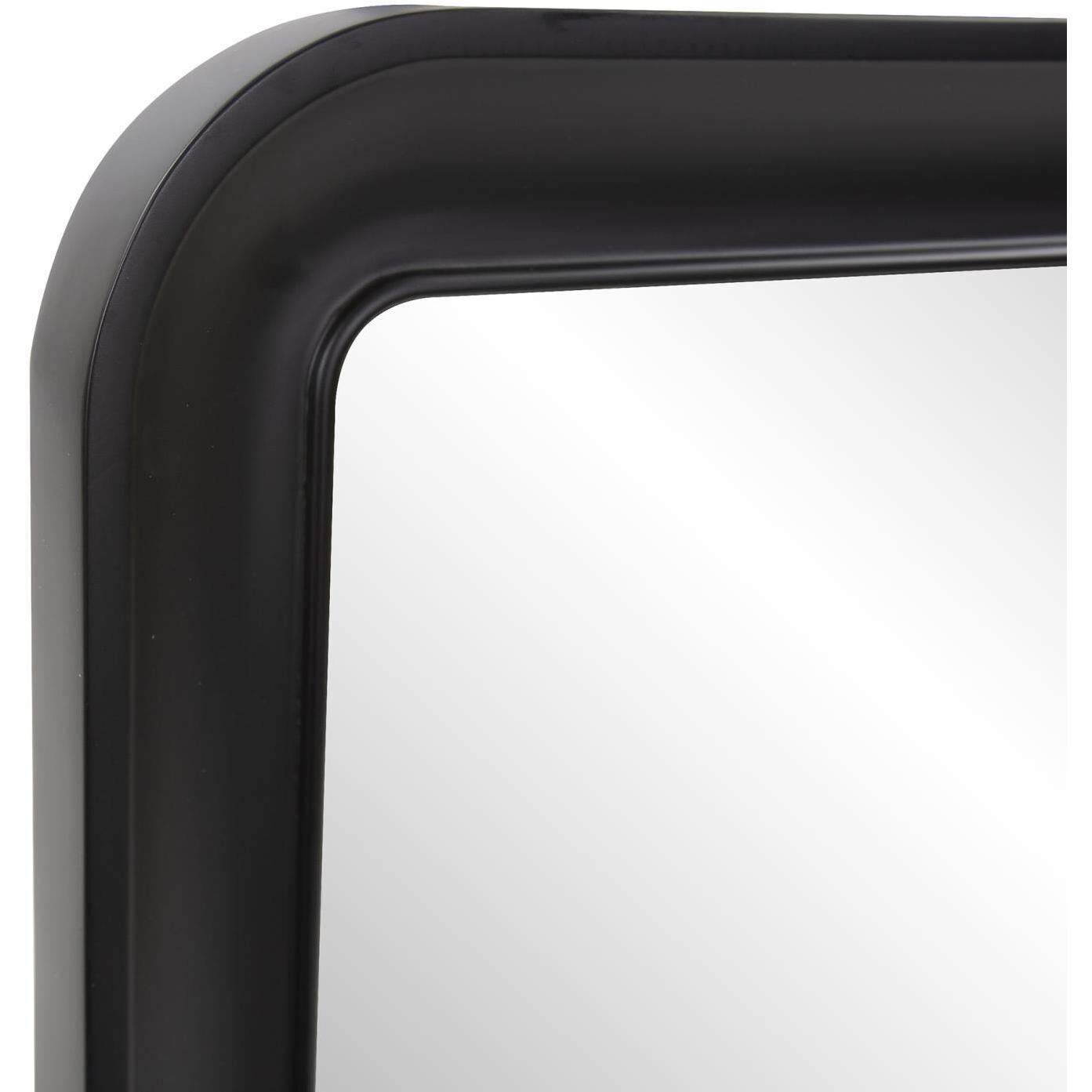 Joelle 40 X 30 inch Matte Black Mirror