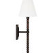 C&M by Chapman & Myers Fiona 1 Light 6.25 inch Aged Iron Wall Sconce Wall Light