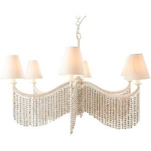 Halifax 6 Light 42 inch Textured White Chandelier Ceiling Light