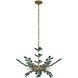 Alloro 6 Light 26 inch True Brass Pendant Ceiling Light