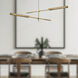 Astrid Multi Pendant Ceiling Light in Vintage Brass