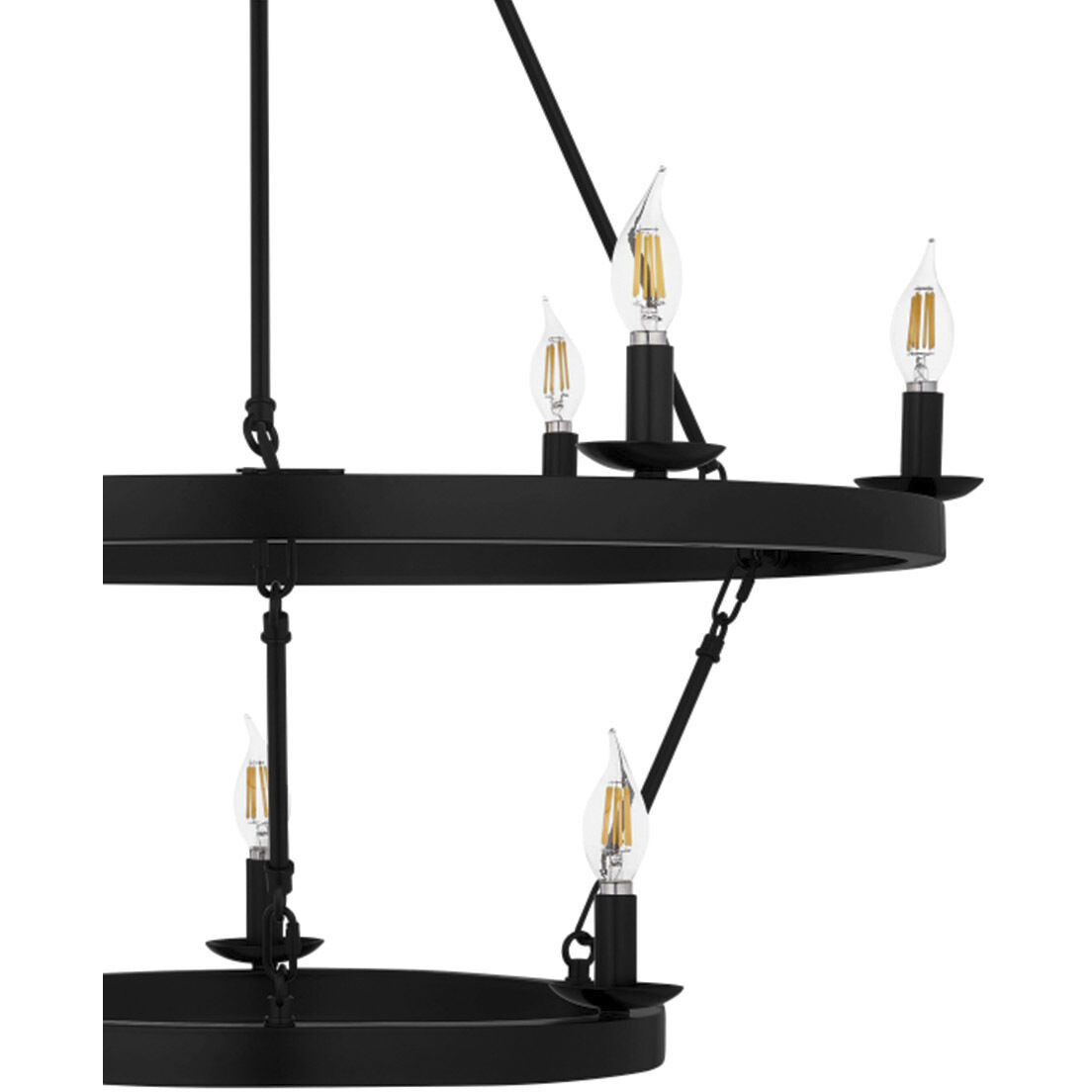 Melina 9 Light 34 inch Matte Black Chandelier Ceiling Light