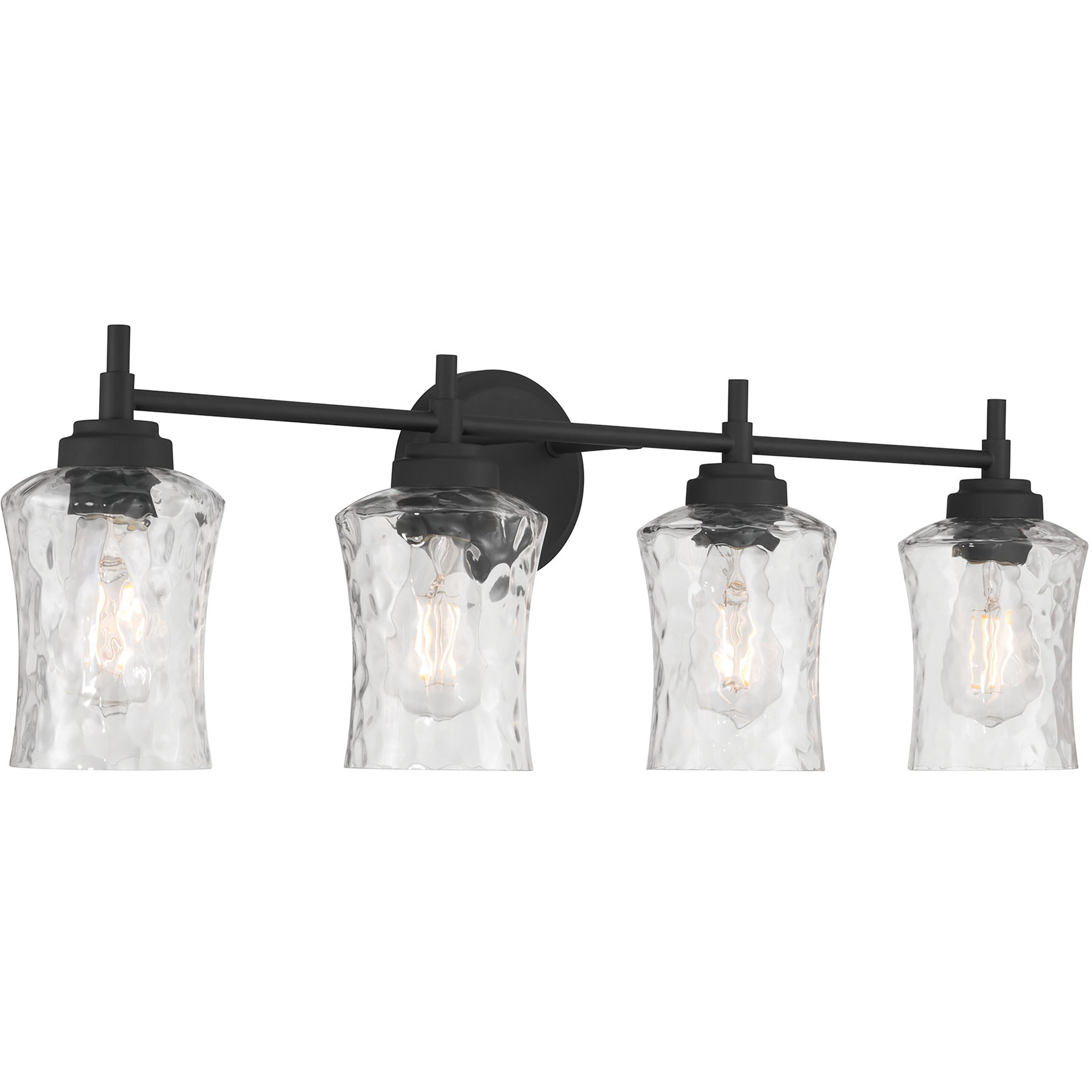 Clarvyn 4 Light 29.25 inch Matte Black Bathroom Vanity Light Wall Light