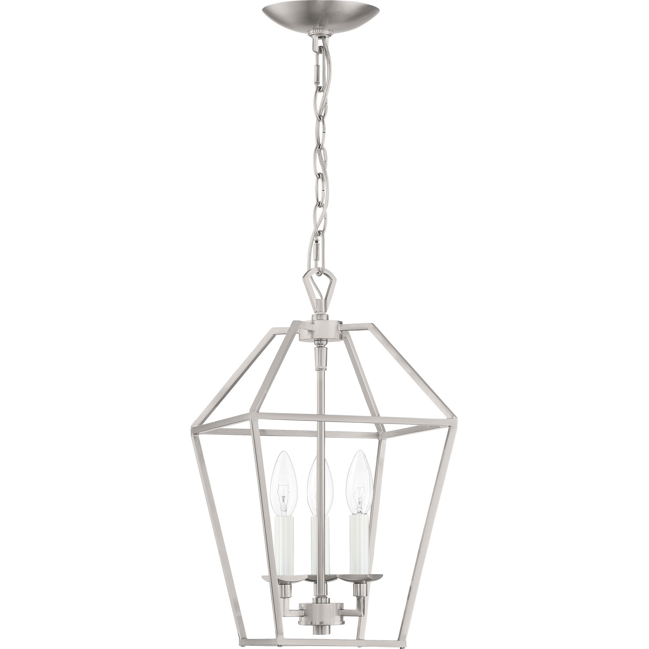 Aviary 3 Light 9.5 inch Brushed Nickel Foyer Chandelier Ceiling Light