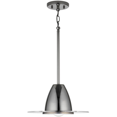 Elijah 1 Light 13.5 inch Black Chrome Pendant Ceiling Light