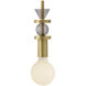 Prim 1 Light 5.25 inch Lacquered Brass Convertible Pendant Ceiling Light