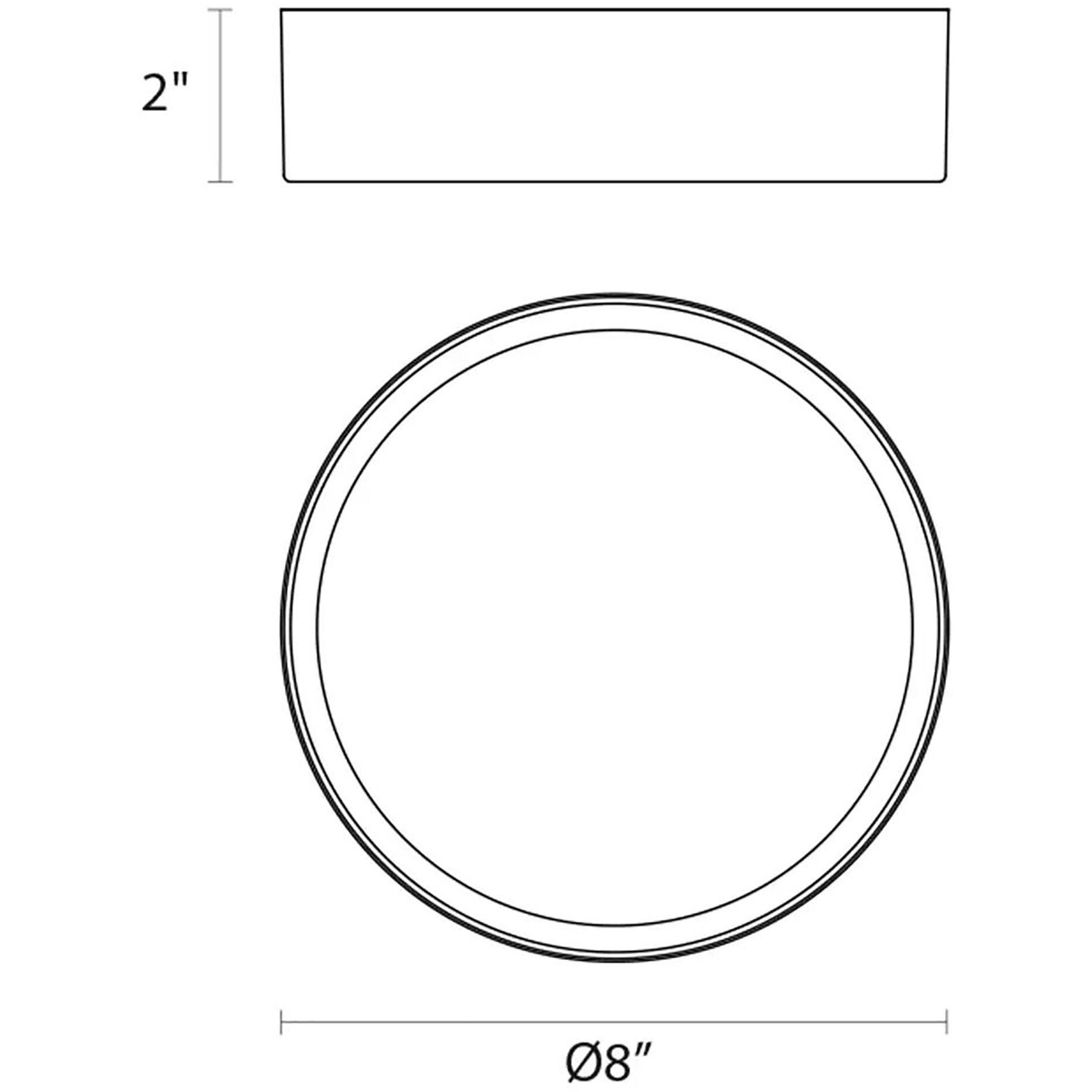 Pi LED 8 inch Textured White Surface Mount Ceiling Light