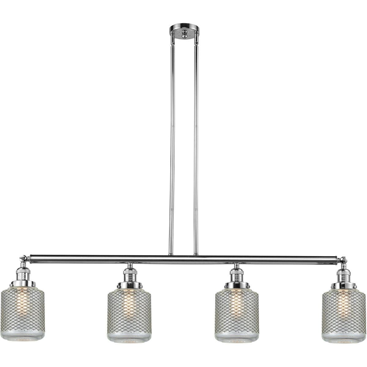 Franklin Restoration Stanton 4 Light 50.63 inch Polished Chrome Island Light Ceiling Light, Franklin Restoration