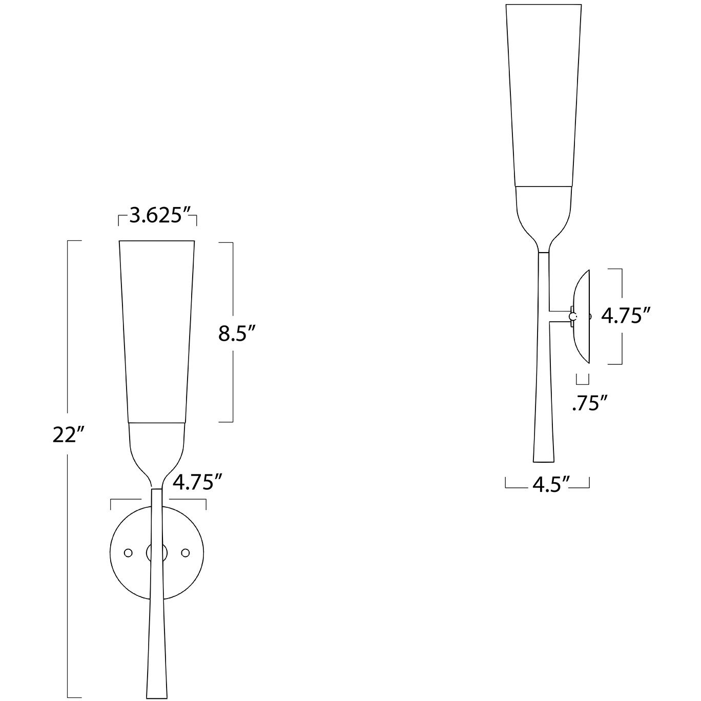 Mousseaux 1 Light 4.75 inch Natural Brass Sconce Wall Light