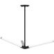 Asterisk LED 28 inch Matte Black and Chrome Pendant Ceiling Light