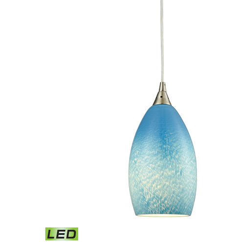 Coastline LED 5 inch Satin Nickel Mini Pendant Ceiling Light