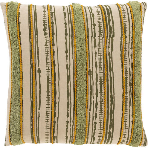 Tanzania 20 X 20 inch Olive Pillow Kit, Square