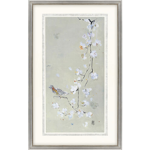 Bird Family Neutral and Green and Blue and White Framed Art