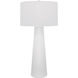 Obelisk 36 inch 9.50 watt White Table Lamp Portable Light in LED, 3-Way, with Night Light