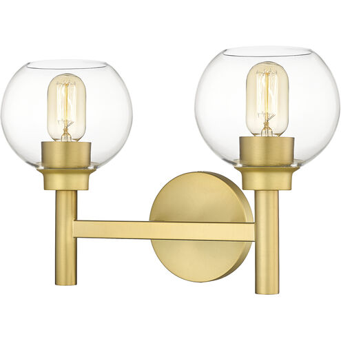 Sutton 2 Light 15.75 inch Brushed Gold Vanity Wall Light