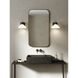 Conic 1 Light 9.33 inch Matte Black Bathroom Wall Light