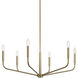 Madden 6 Light Champagne Bronze Chandelier Ceiling Light, 1 Tier Medium