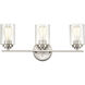 Moven 3 Light 22 inch Satin Nickel Bathroom Vanity Light Wall Light