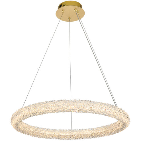 Bowen 1 Light 26 inch Satin Gold Chandelier Ceiling Light
