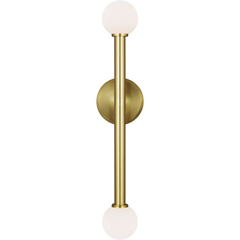 Kelly by Kelly Wearstler Nodes 2 Light 4.75 inch Burnished Brass Wall Sconce Wall Light