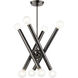 Stafford 8 Light 24 inch Black Chrome Chandelier Ceiling Light