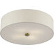 Monroe 4 Light 18 inch Antique Brass Large Semi-Flush Ceiling Light, Large