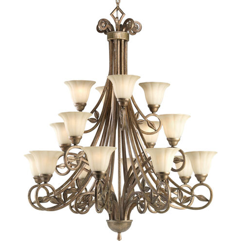 Le Jardin 16 Light 42 inch Biscay Crackle Chandelier Ceiling Light