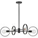 Desi 4 Light 30 inch Black Indoor Foyer Light Ceiling Light