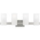 Drew & Jonathan Scott Rhode 4 Light 27 inch Brushed Steel Vanity Light Wall Light