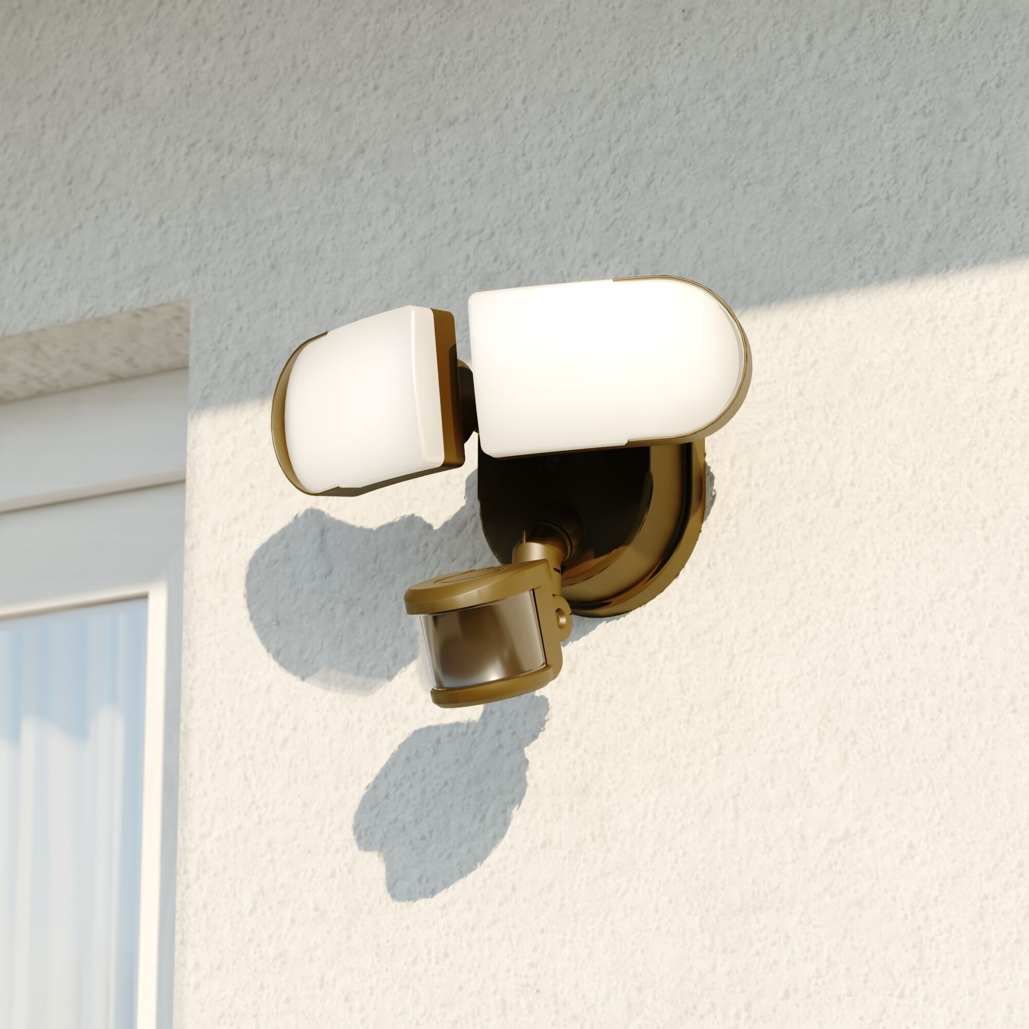 Lambda LED 7 inch Bronze Outdoor Security