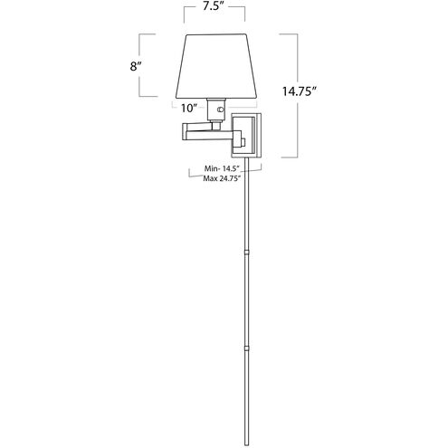 Virtue 1 Light 10 inch Oil Rubbed Bronze Wall Sconce Wall Light