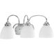 Heart 3 Light 21.63 inch Polished Chrome Bath Vanity Wall Light