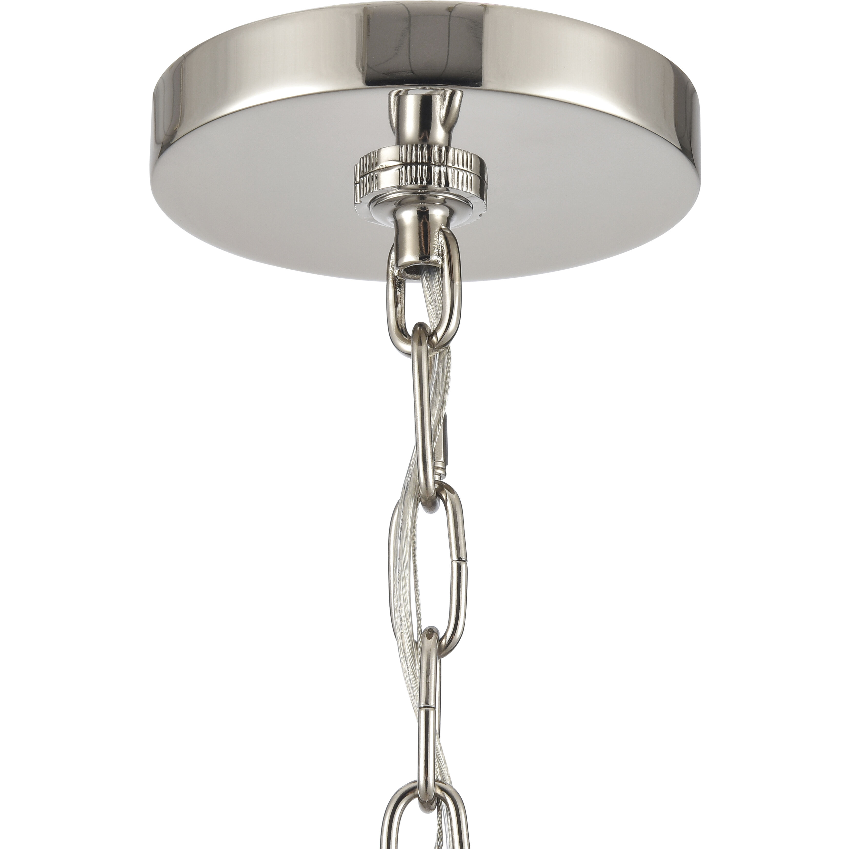 Abaca 6 Light 32 inch Polished Nickel Chandelier Ceiling Light