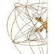 Zenda 10 Light 34 inch Contemporary Gold Leaf/Contemporary Silver Leaf Chandelier Ceiling Light