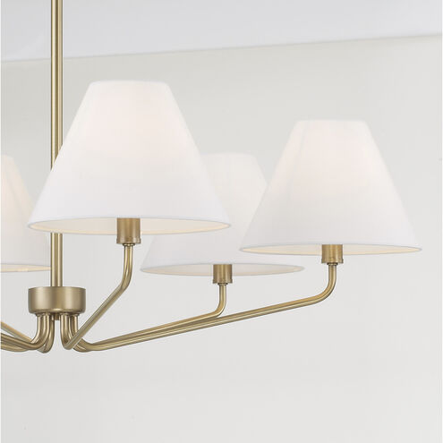 Chadwick 6 Light 34 inch Aged Brass Chandelier Ceiling Light