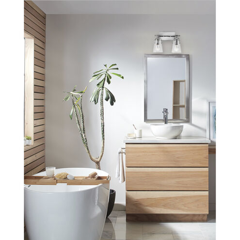 Foster 2 Light 13.75 inch Chrome Vanity Light Wall Light in Clear