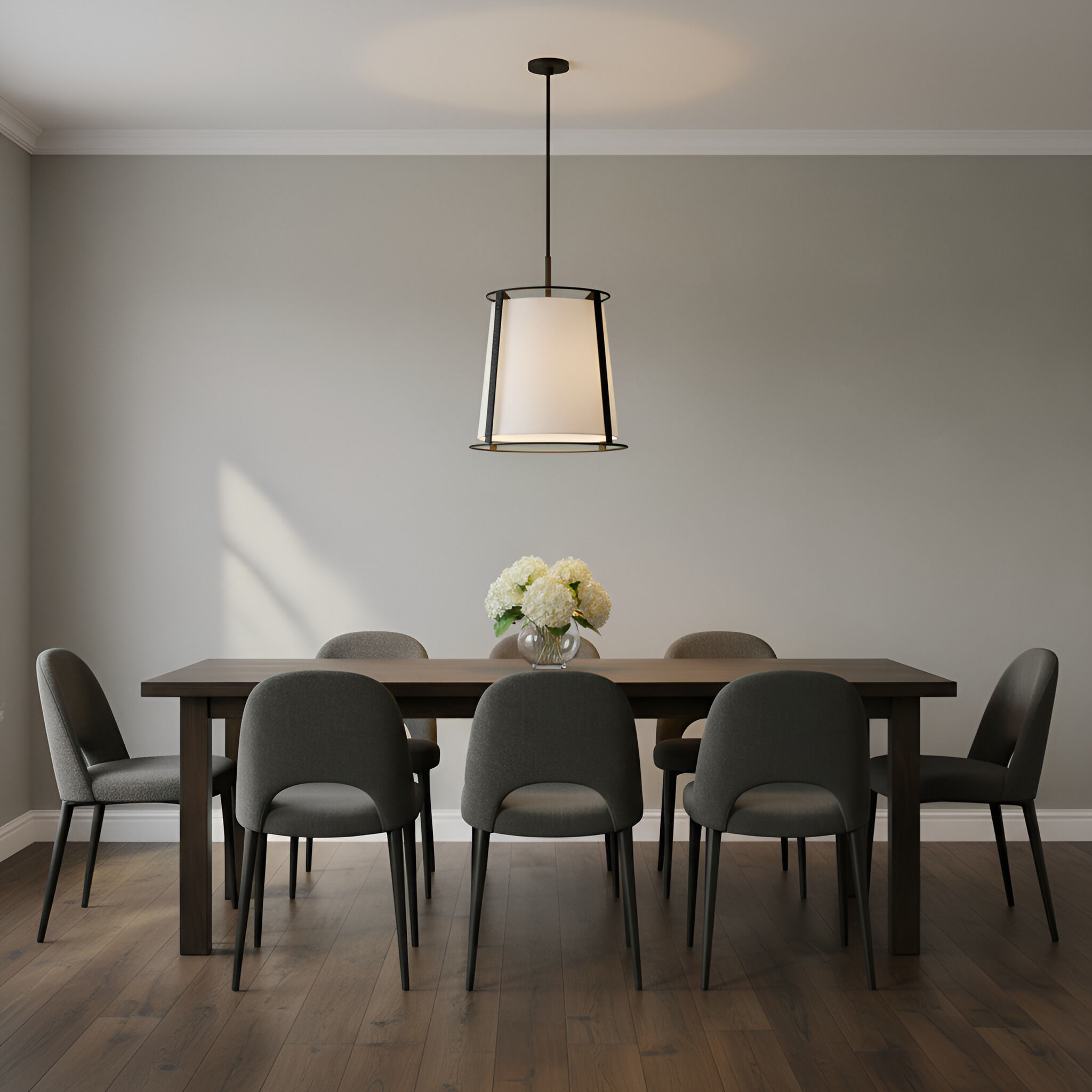 Drew & Jonathan Cortes 2 Light 18 inch Midnight Black Hanging Shade Ceiling Light, Large