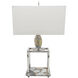 Agate 27 inch 100.00 watt Silver and grey Table Lamp Portable Light