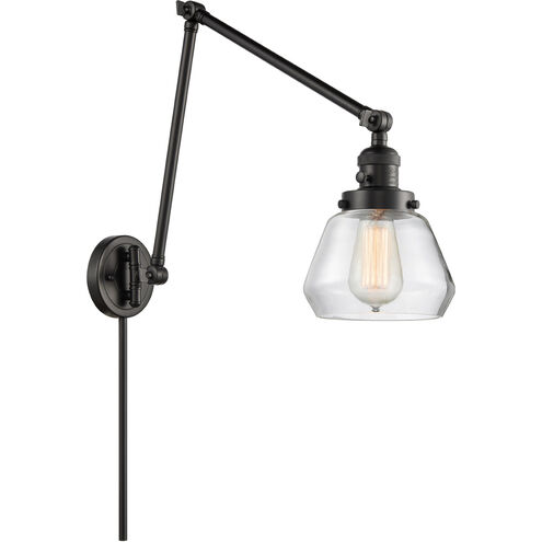 Fulton 30 inch 60.00 watt Matte Black Swing Arm Wall Light, Franklin Restoration
