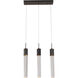 Canada 3 Light 79 inch Matte Black Island Lighting Ceiling Light 