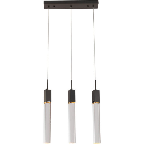 Canada 3 Light 79 inch Matte Black Island Lighting Ceiling Light