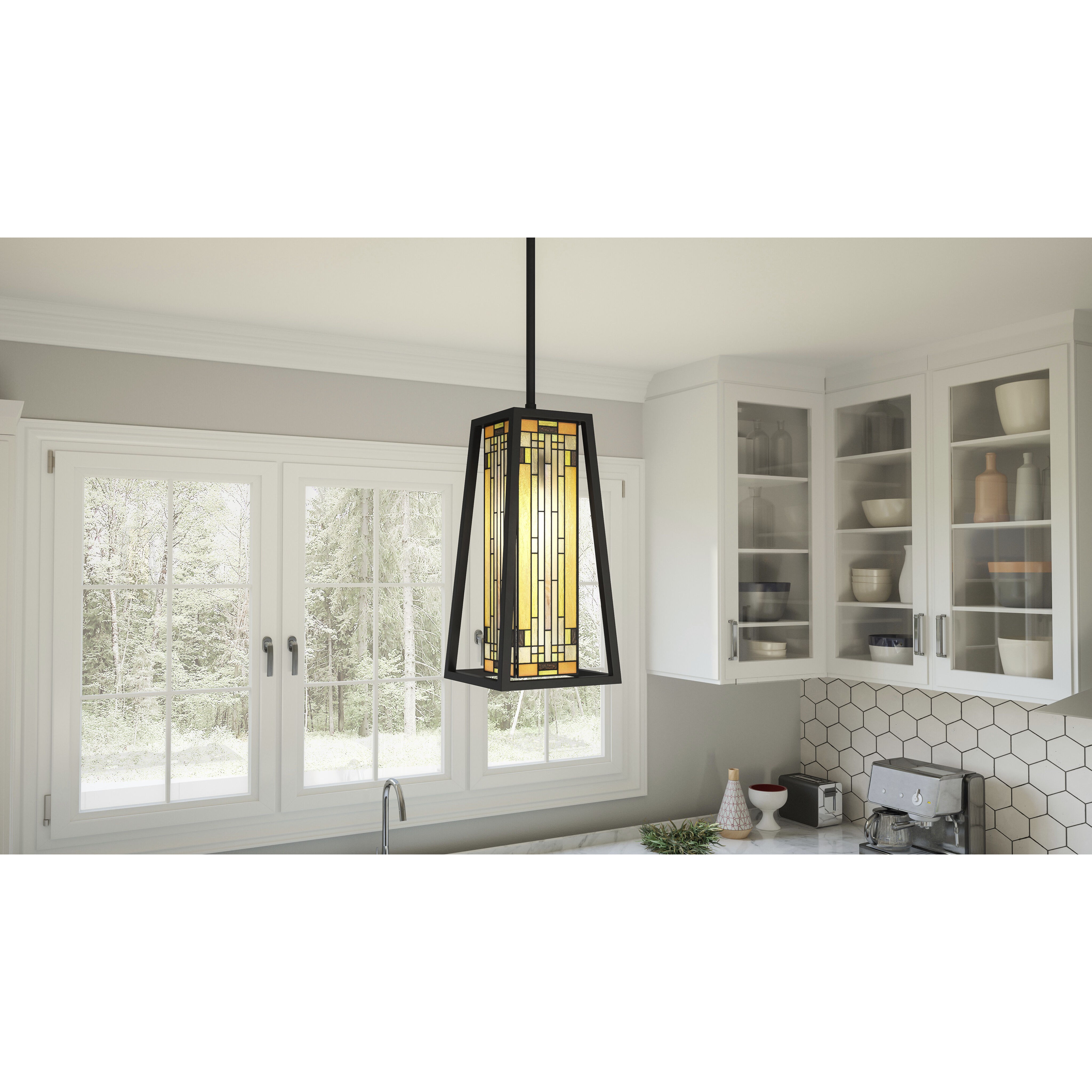 Sierra 1 Light 7.25 inch Matte Black Mini Pendant Ceiling Light, Small