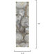 Adeline 2 Light 5.5 inch Agate & Antique Brass Wall Sconce Wall Light, Rectangle